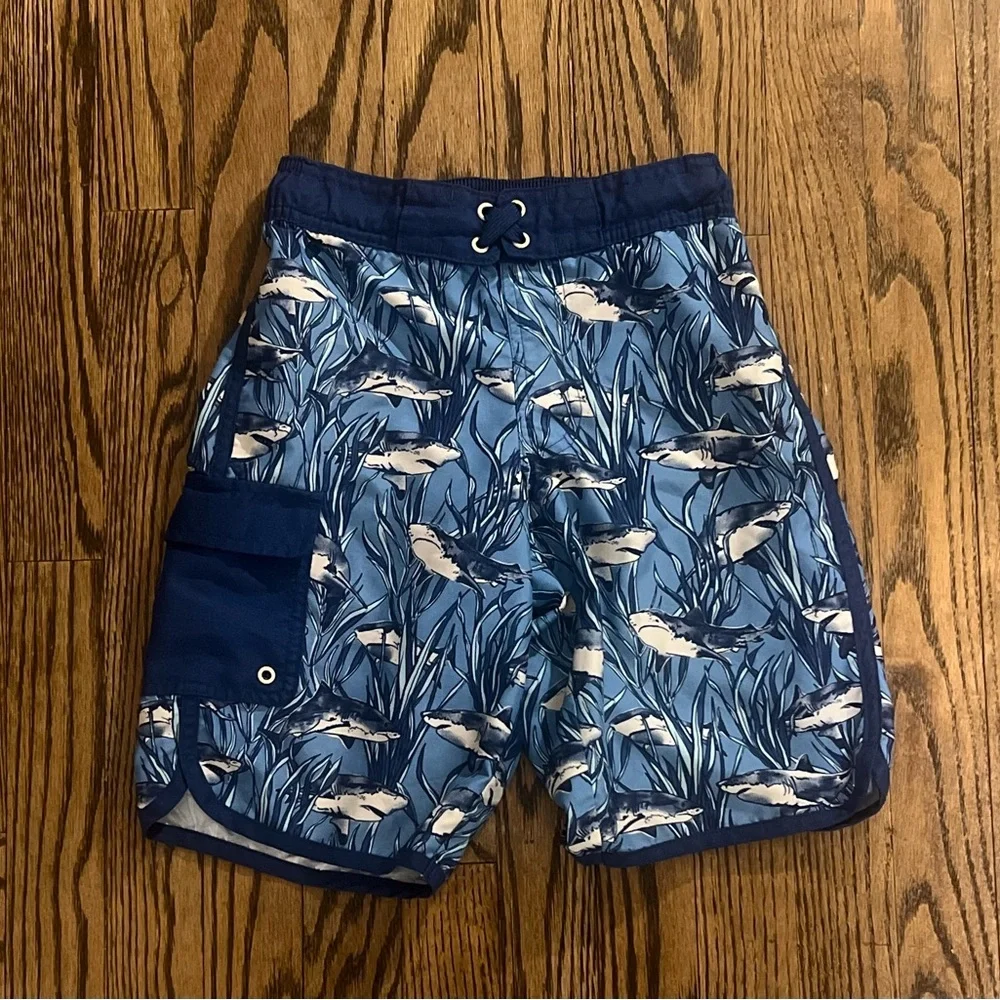 Cat & Jack Blue Patterned Kids Shorts